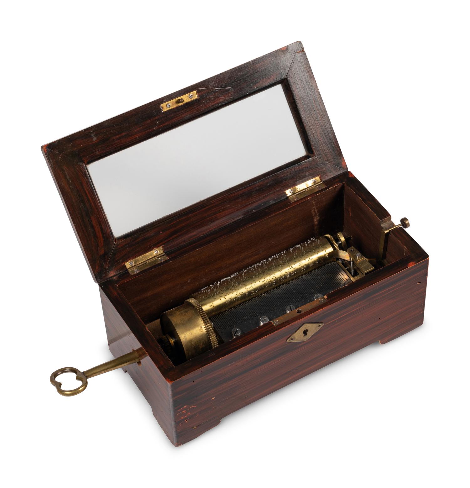 An Austro-Hungarian Keywind Glass Top Music Box