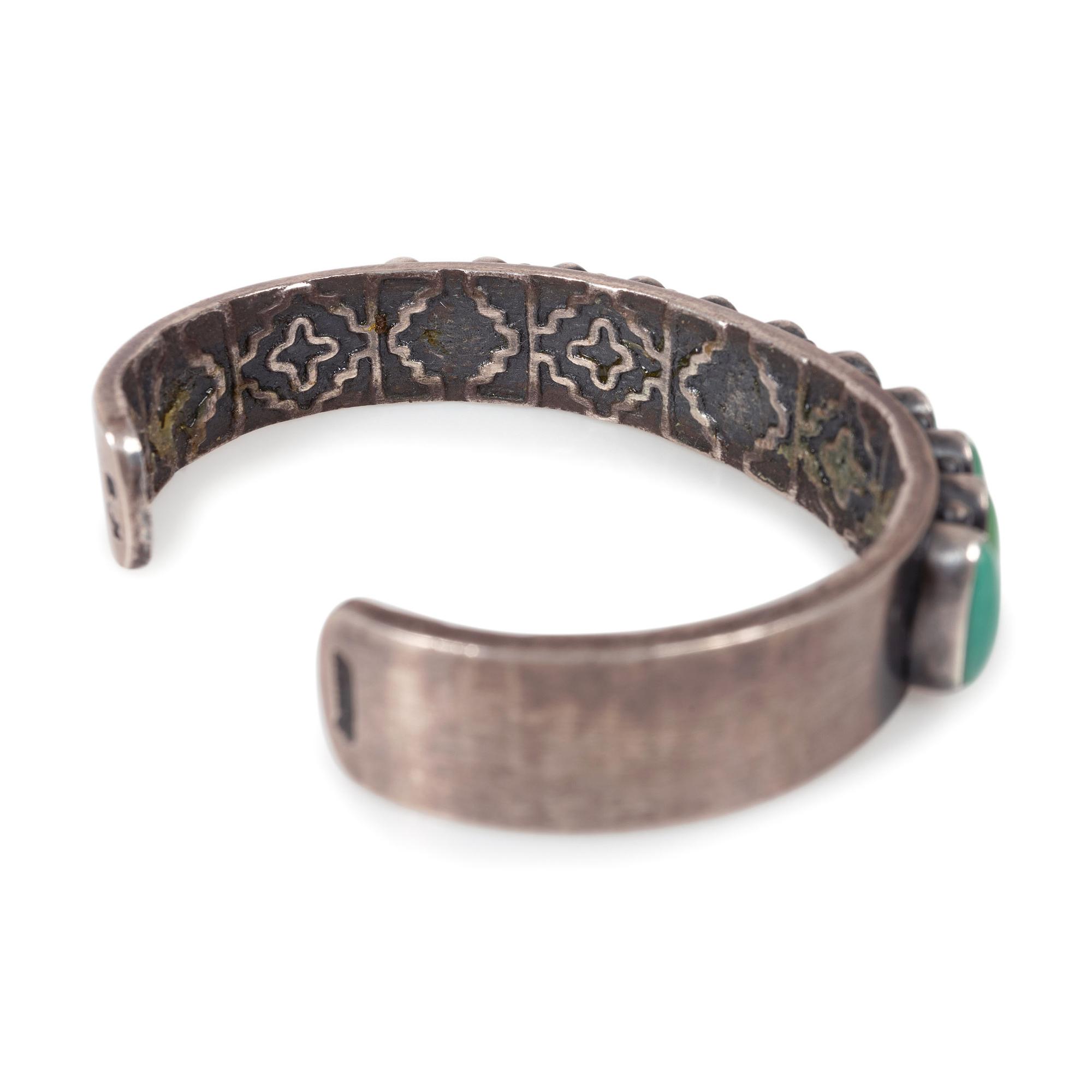 Navajo and Zuni Silver and Turquoise Cuff Bracelets