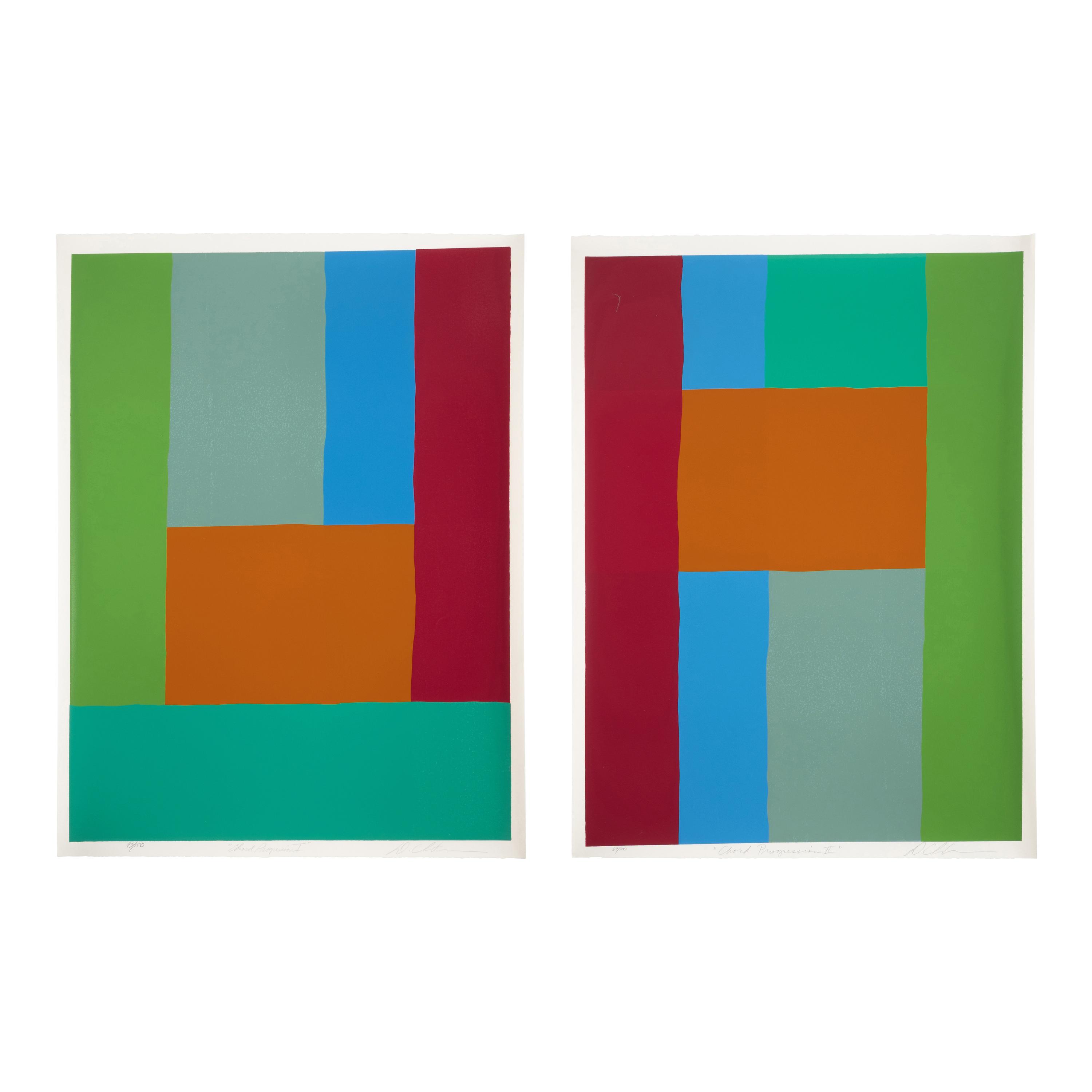 Dan Christensen (American, 1942–2007) — Chord Progression I and II (a pair of works)