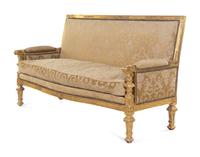 A Pair of Régence Style Carved Giltwood Sofas