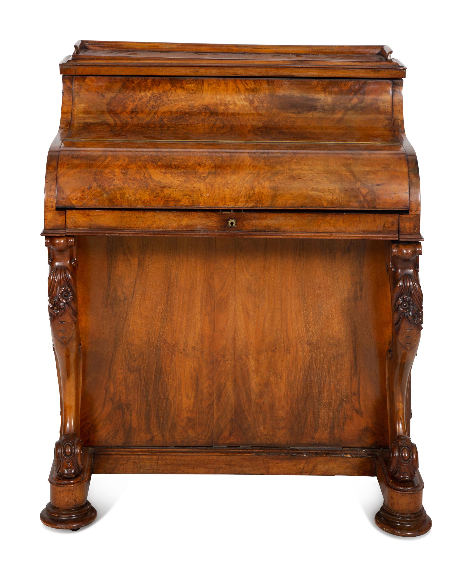 A William IV Burl Walnut Davenport Desk