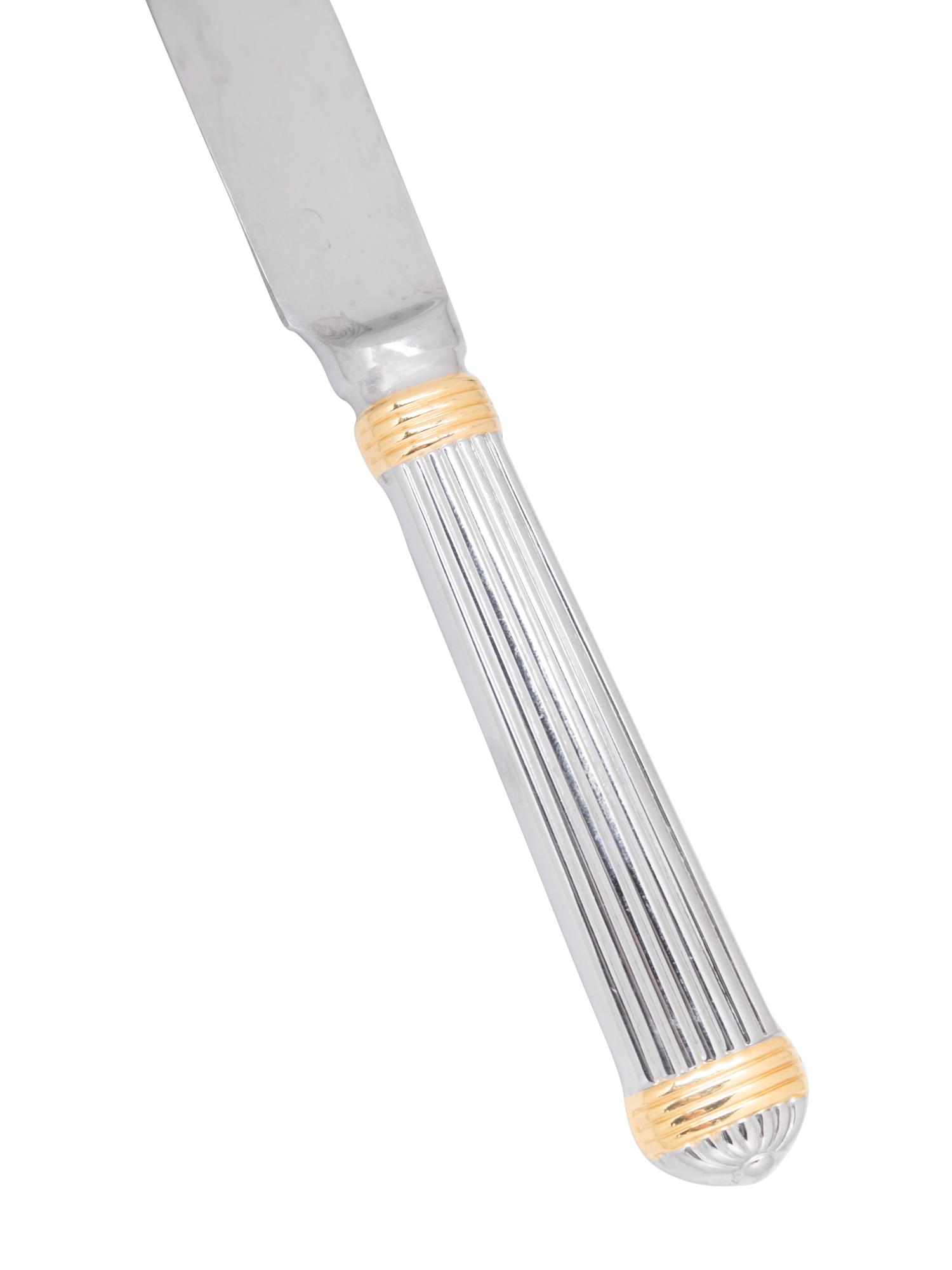 A Christian Dior Gaudron Stainless Steel Flatware Service