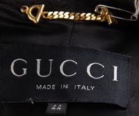 A Gucci Grey Wool Double Breasted Trench Coat, Size 44.