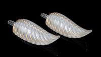 Art Deco, FRANCE, 1930s, a pair of Art Deco foliate sconces