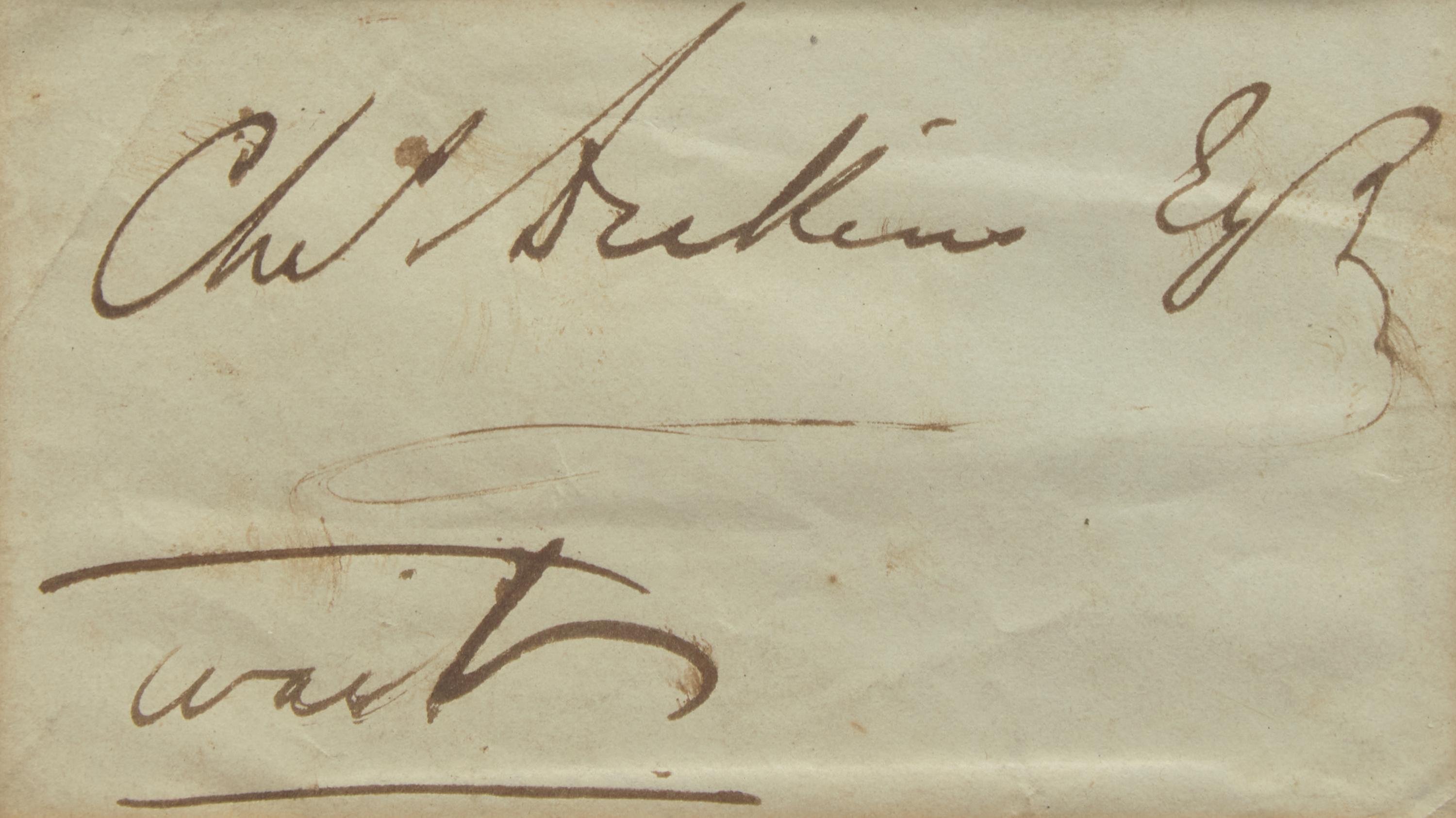 [Literature] [Dickens, Charles] Cruikshank, George. Autograph Letter, signed