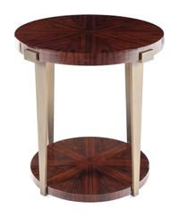 A Bolier Simulated Rosewood and Bronze Side Table
