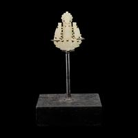A Small Chinese White Jade Figural Group