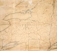 (MAP) NICHOLSON, W.L. Post Route Map of the State of New York... New York, 1891