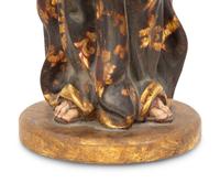 A Continental Polychrome Painted and Parcel Gilt Figure of St. Anthony of Padua