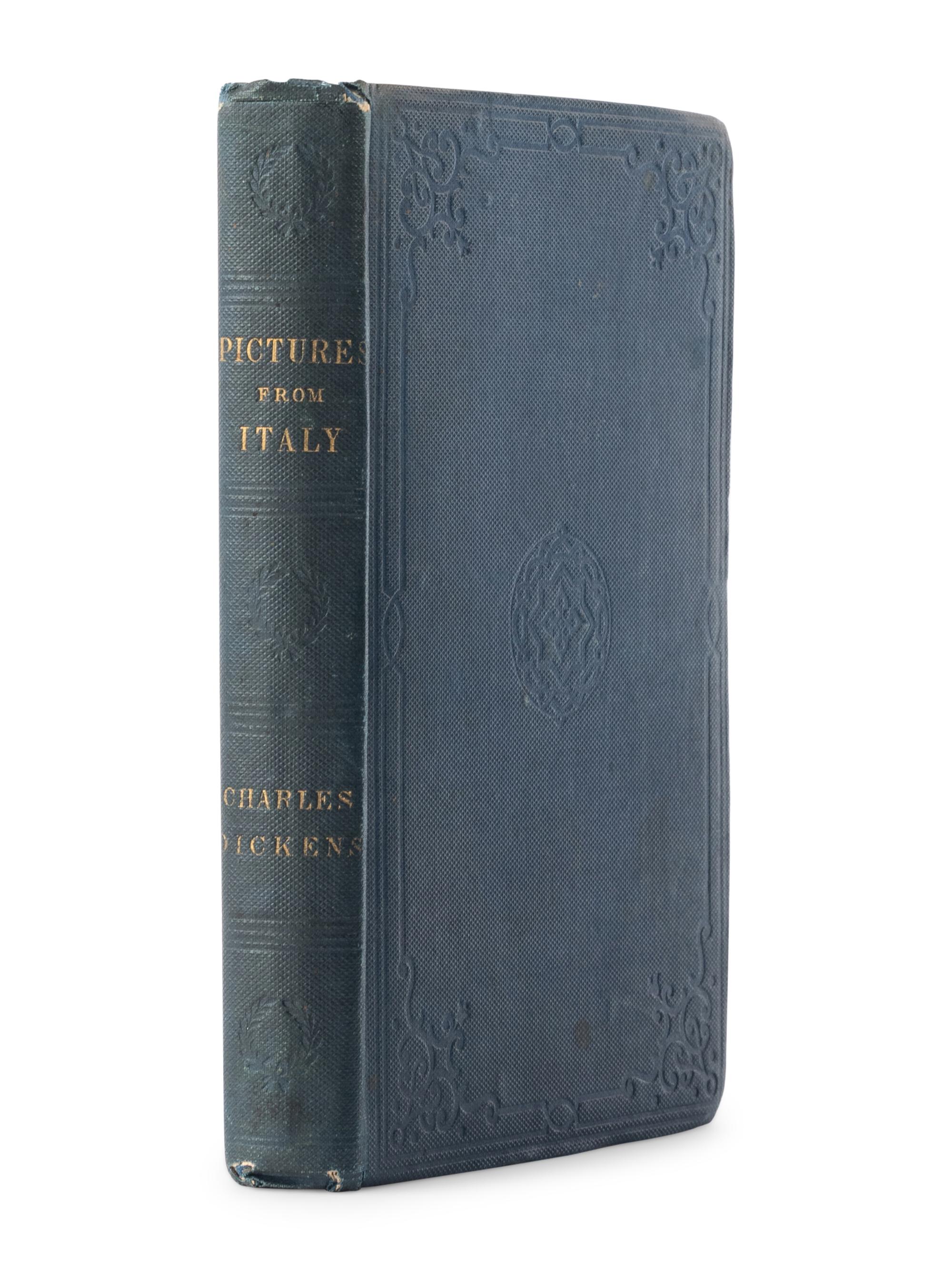 DICKENS, Charles (1812-1870). Pictures From Italy . London: for the author by Bradbury & Evans, 1846.