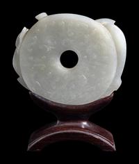 Two Chinese Jade Bi Discs