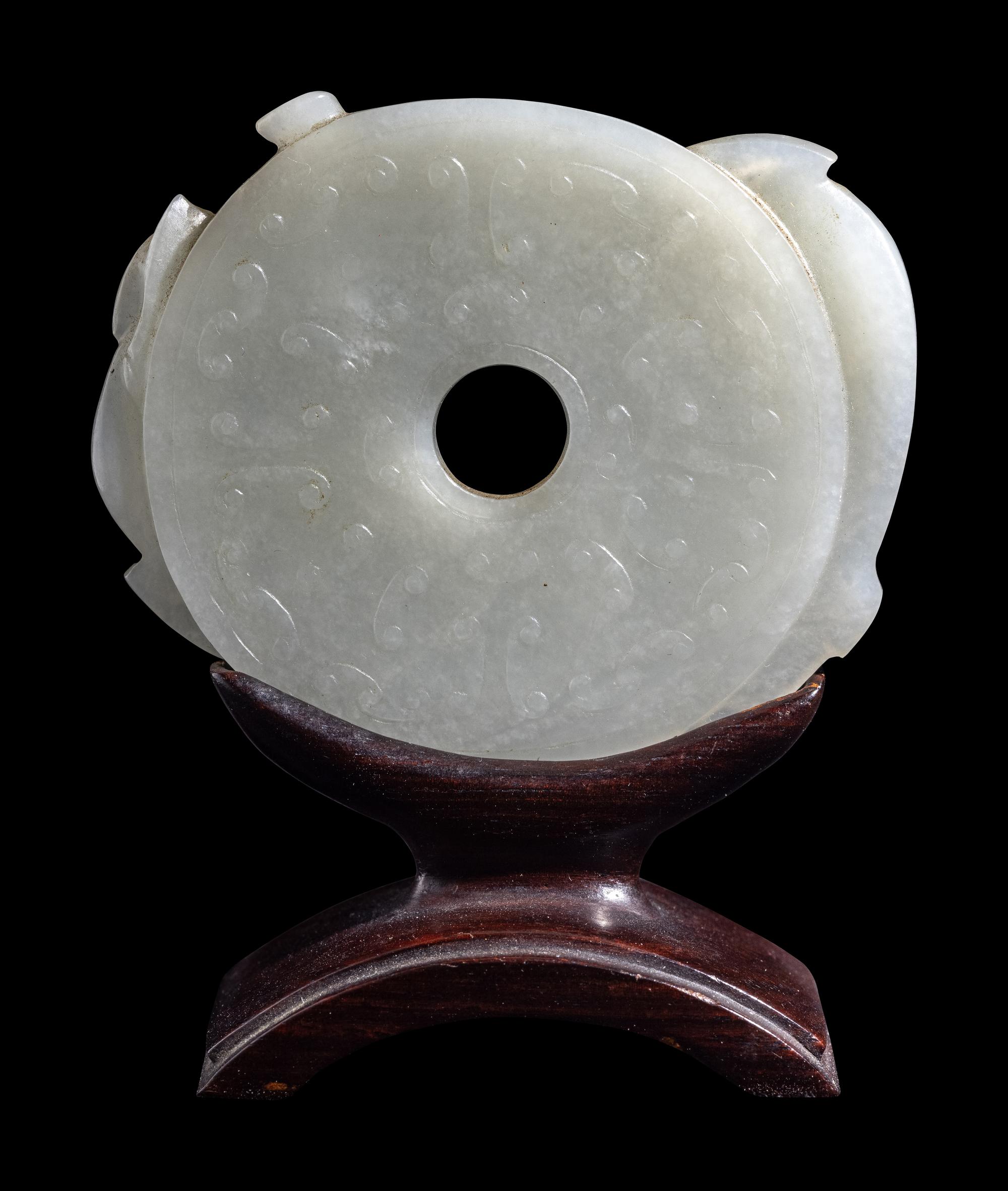 Two Chinese Jade Bi Discs