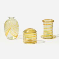 Dale Chihuly (American, b. 1941) Group of Three Pilchuck Vessels, USA, 1970s