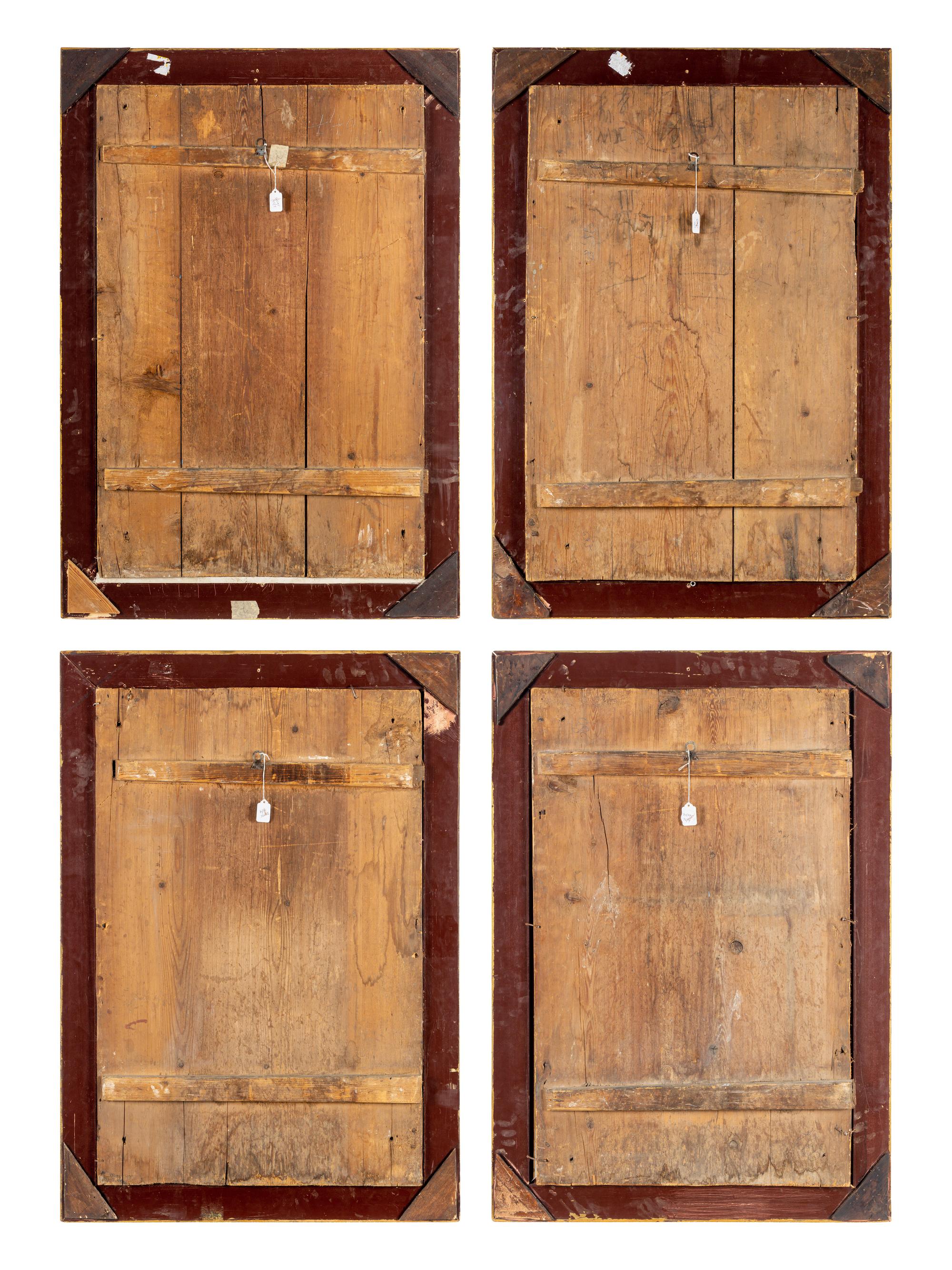 A Set of Four Italian Painted Panels