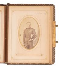 [MEXICO - FRANCE - EARLY PHOTOGRAPHY]. French family album incl. CDVs of soldiers who participated in the Franco-Mexican War.