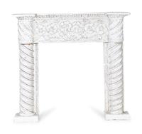 A Continenental Glazed Terracotta Fireplace Surround