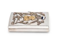 A Russian Silver and Gold Mounted Cigarette Case