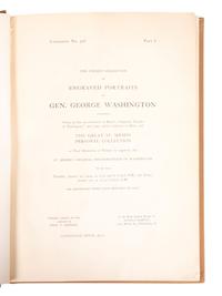 [WASHINGTON, George (1732-1799)]. A group of books and historic auction catalogues about the engraved portraits of George Washington, including Hart, comprising: