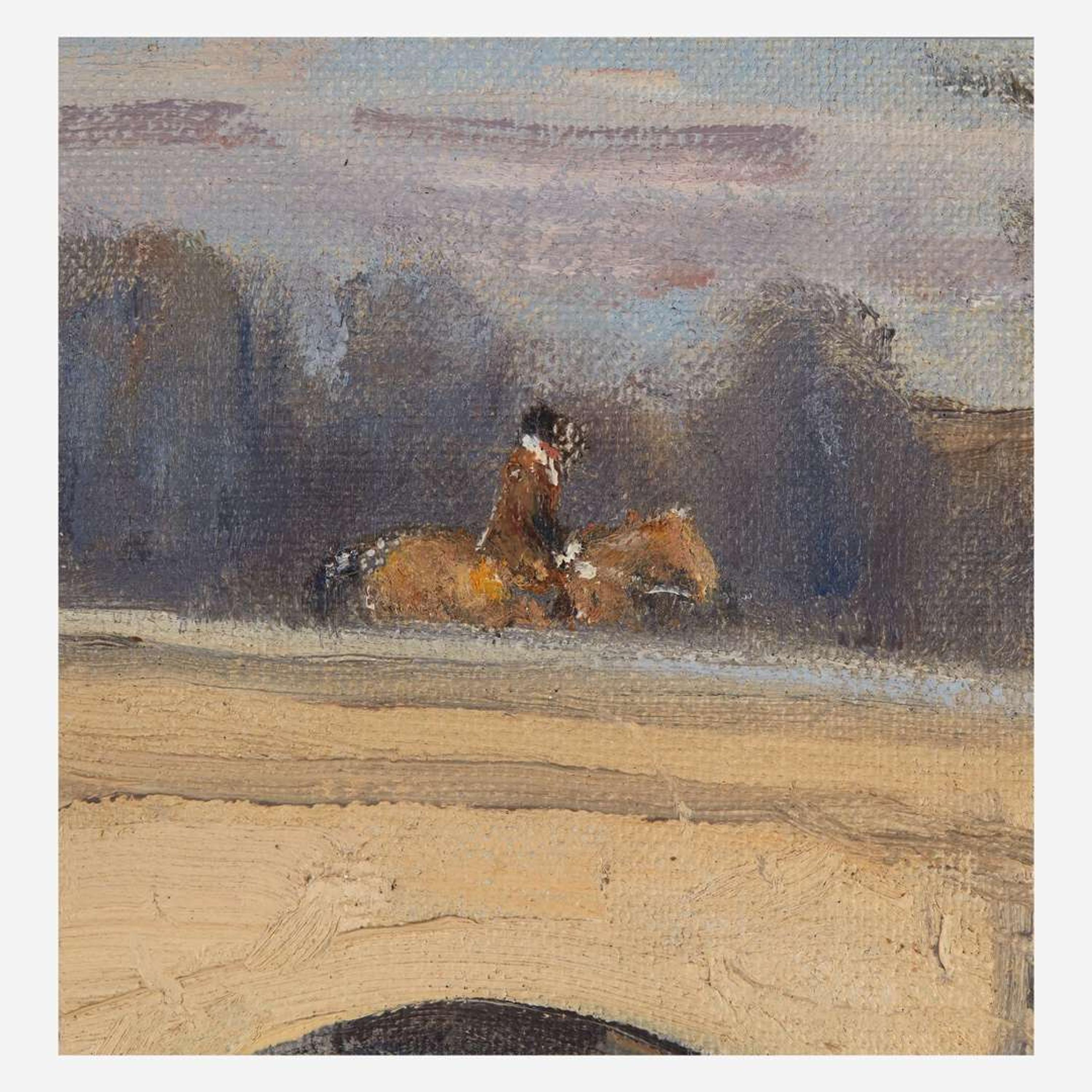 Charles Morris Young (American, 1869–1964) Mr. Jefford's Hounds Crossing the Octoraro (Andrew's Bridge)