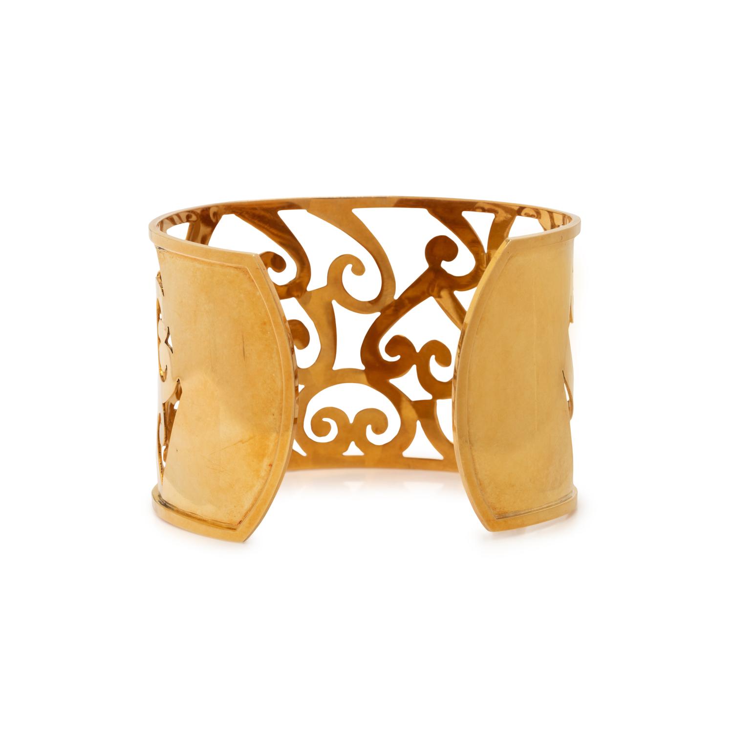 MAZ, YELLOW GOLD CUFF BRACELET