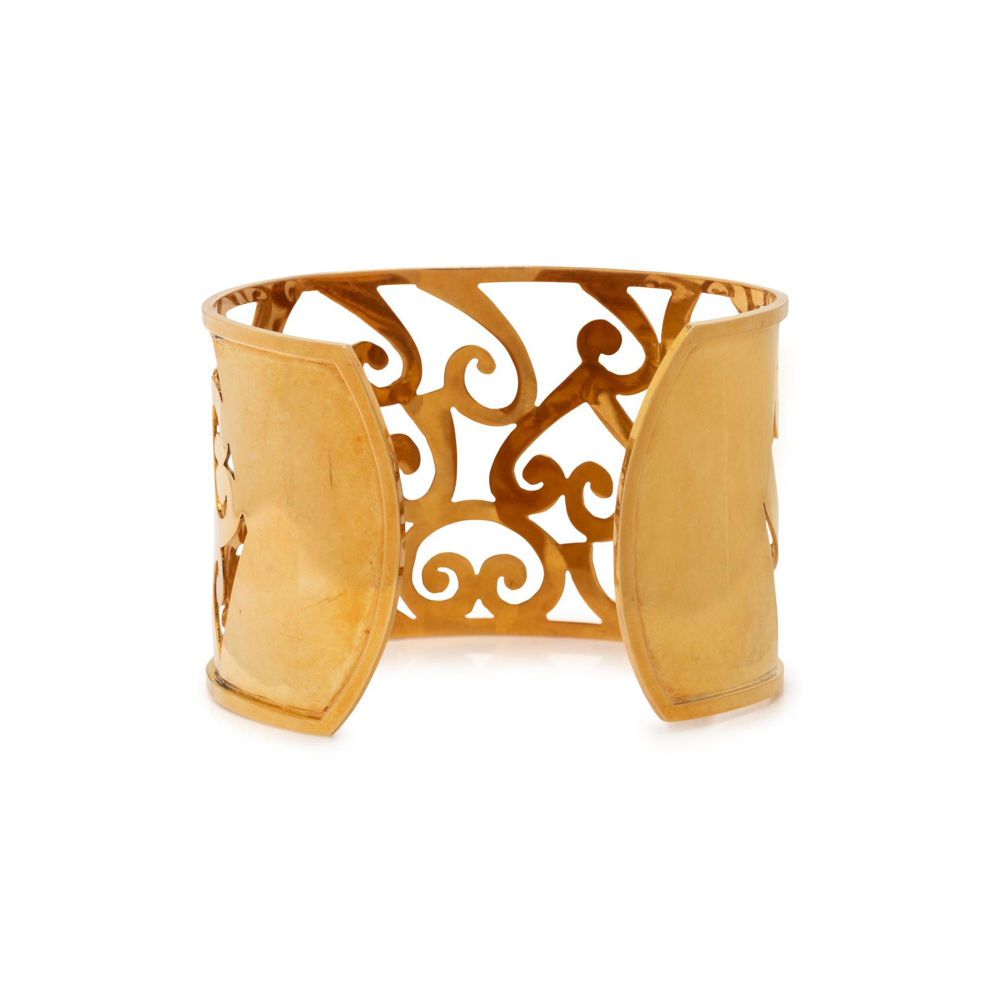 MAZ, YELLOW GOLD CUFF BRACELET