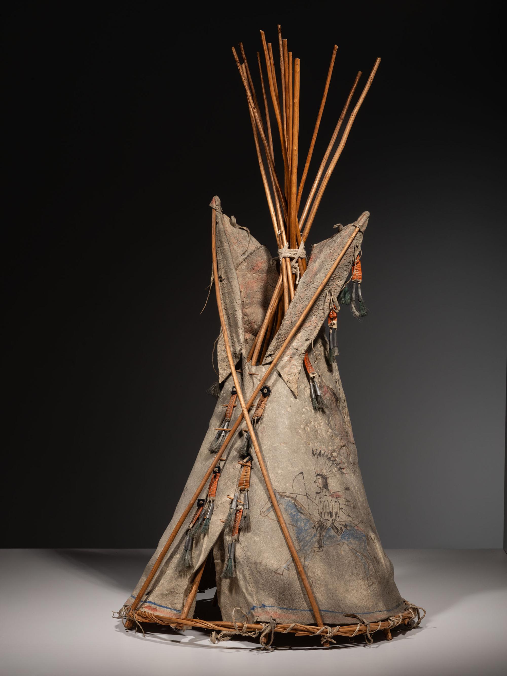 Sioux Painted Hide Model Tipi