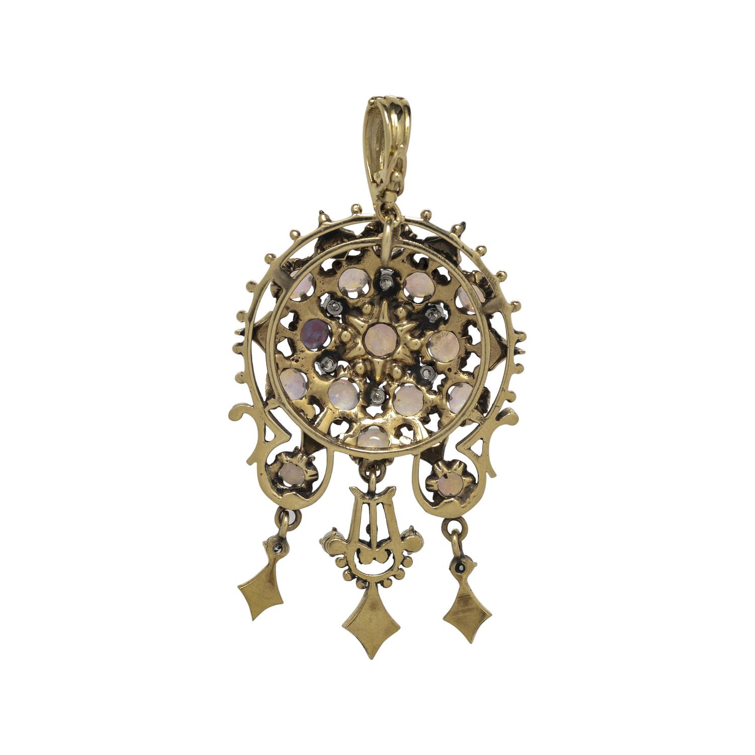 OPAL AND DIAMOND PENDANT