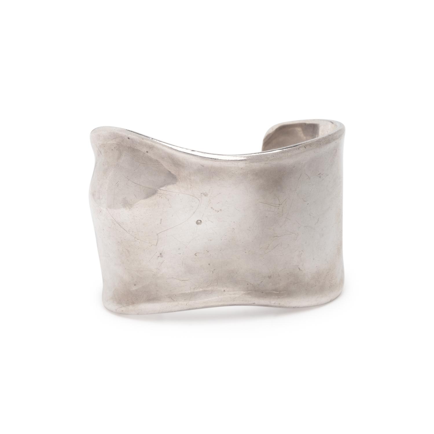 TIFFANY & CO. ELSA PERETTI, STERLING SILVER BONE CUFF BRACELET