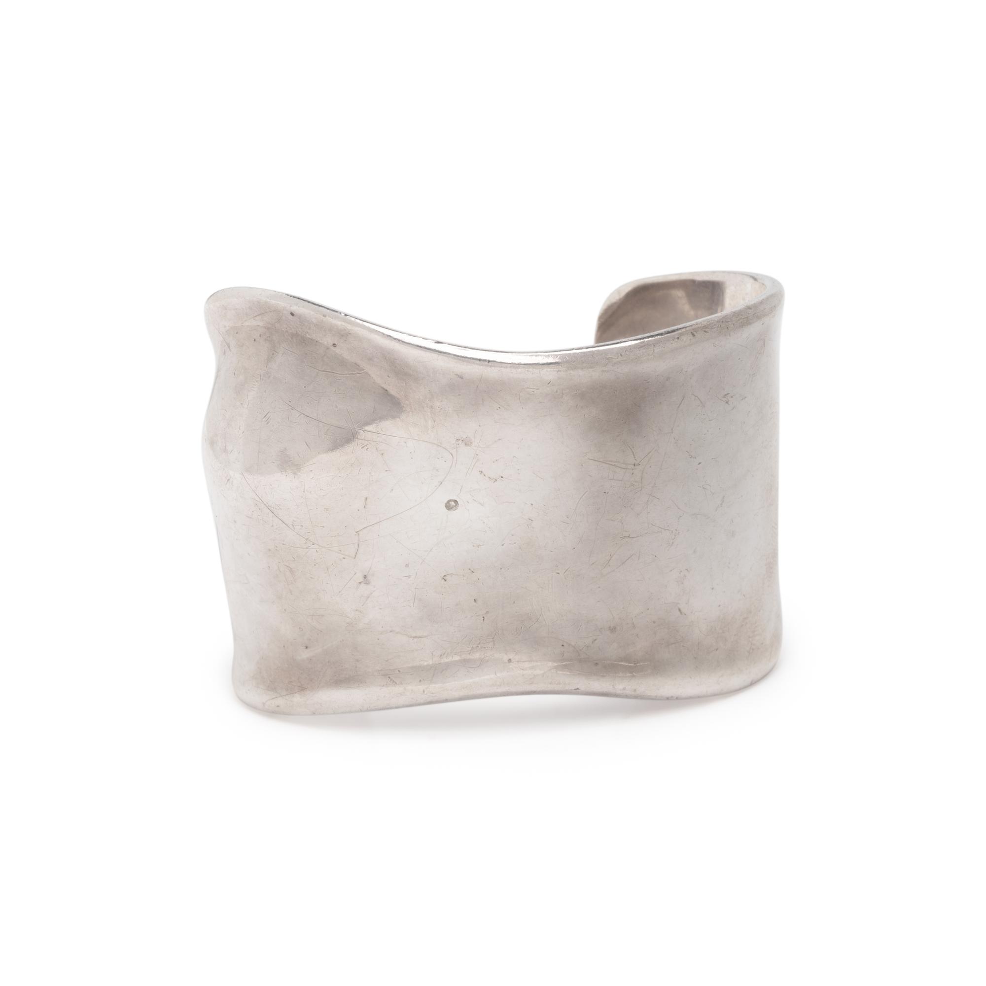 TIFFANY & CO. ELSA PERETTI, STERLING SILVER BONE CUFF BRACELET