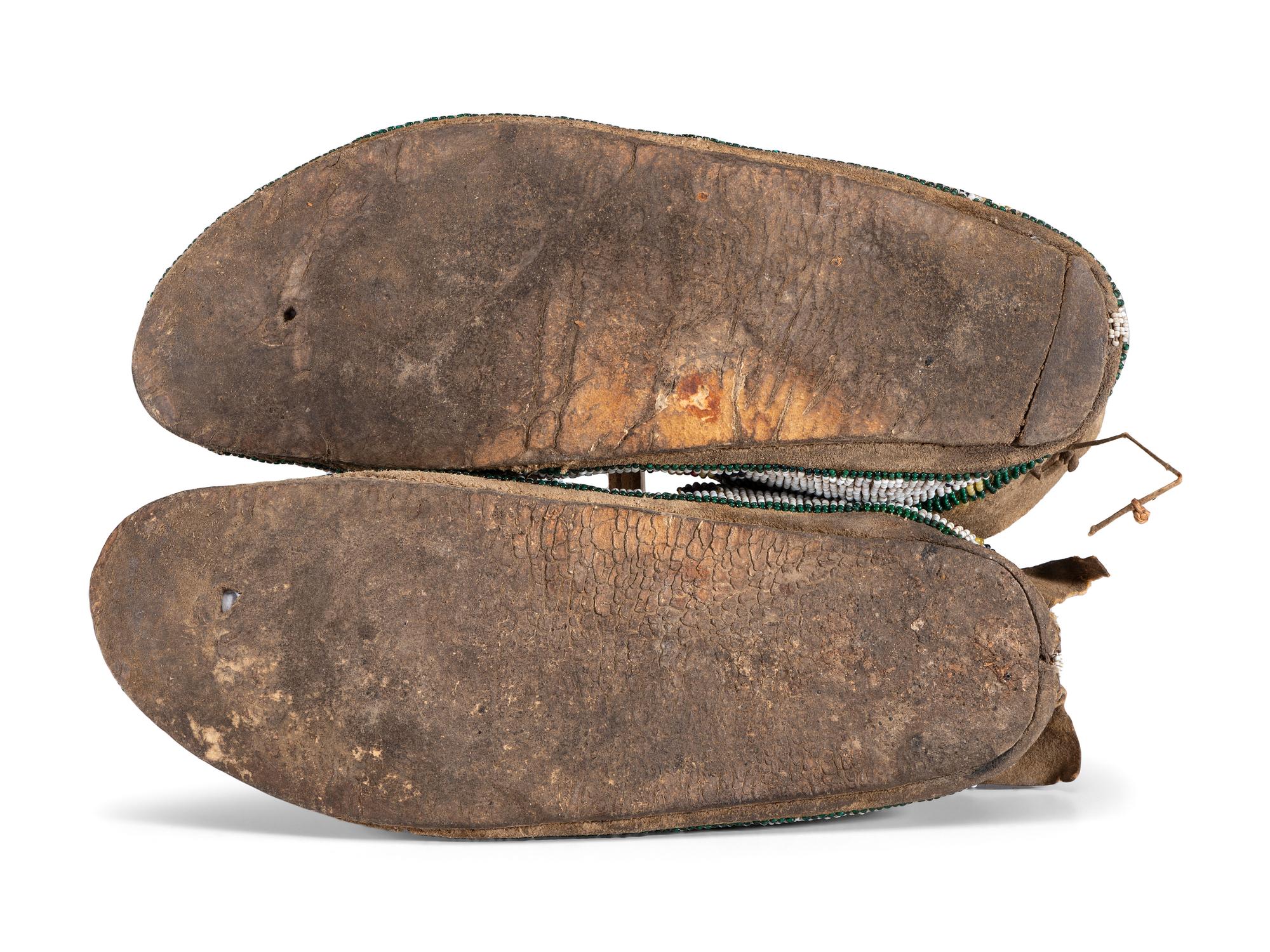 Cheyenne Beaded Hide Moccasins