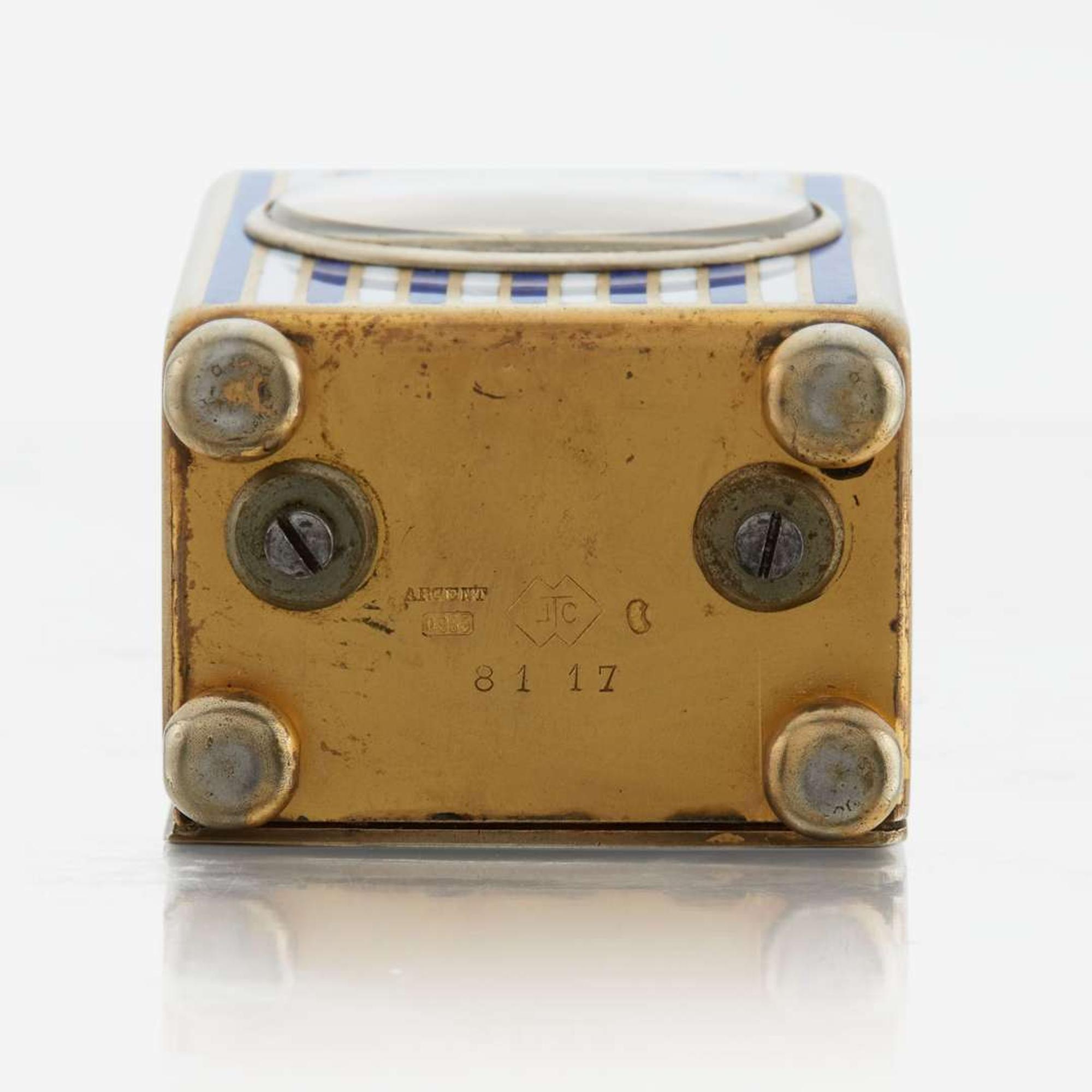 An argentium repeater desk clock, Tiffany & Company