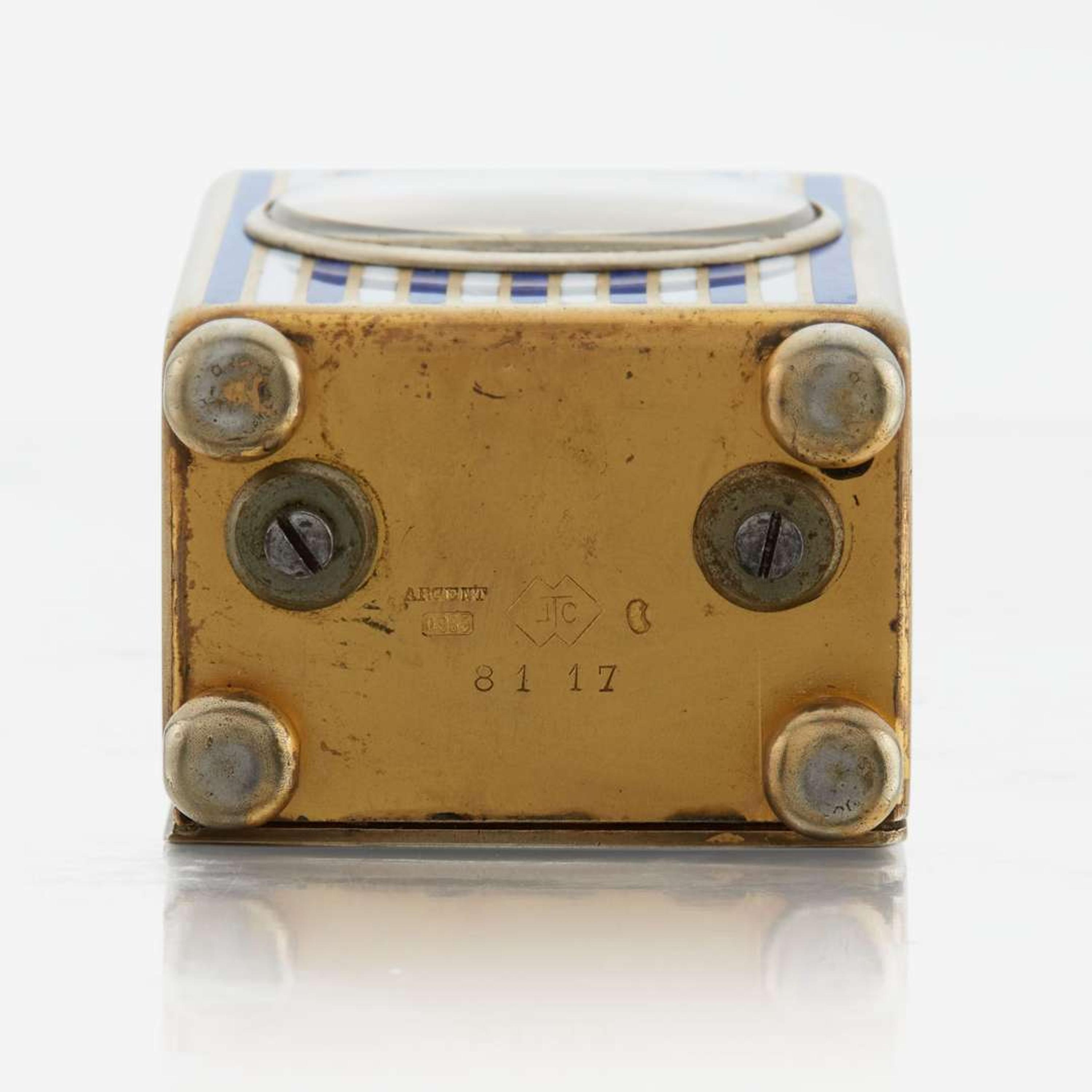 An argentium repeater desk clock, Tiffany & Company