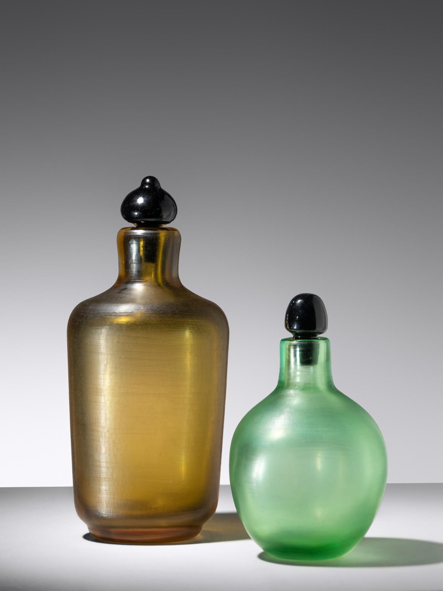 Two Inciso Bottles Venini, Italy