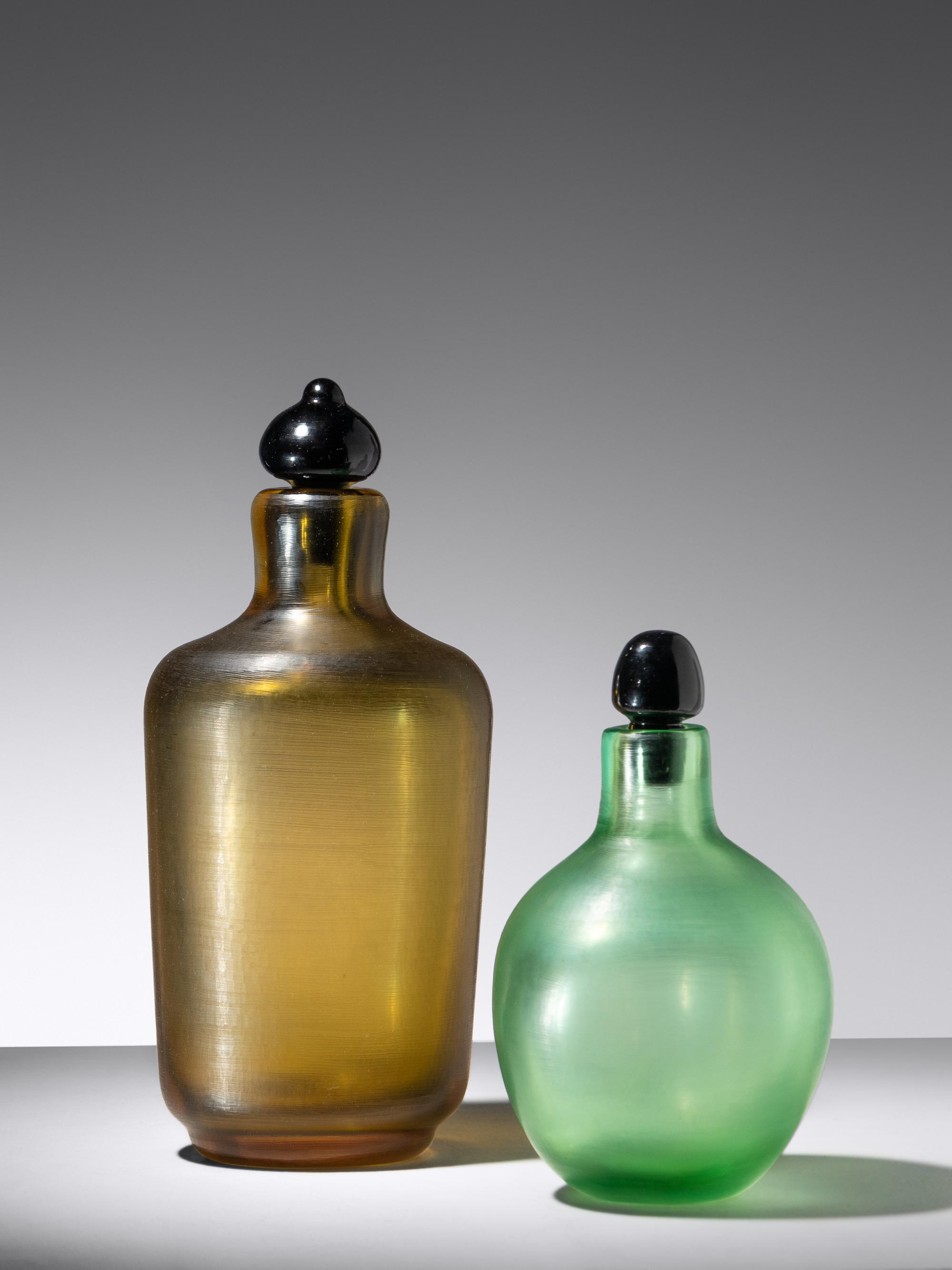 Two Inciso Bottles Venini, Italy