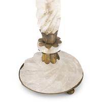 A Set of Four Baroque Style Metal Mounted Rock Crystal Candlesticks