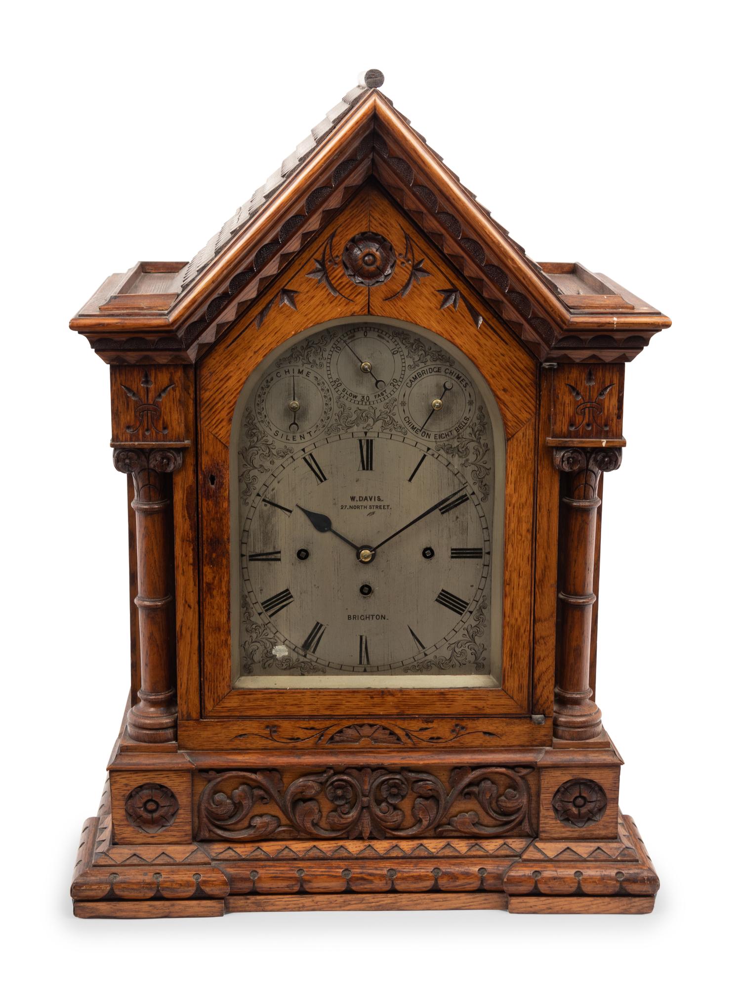 An English Oak Bracket Clock