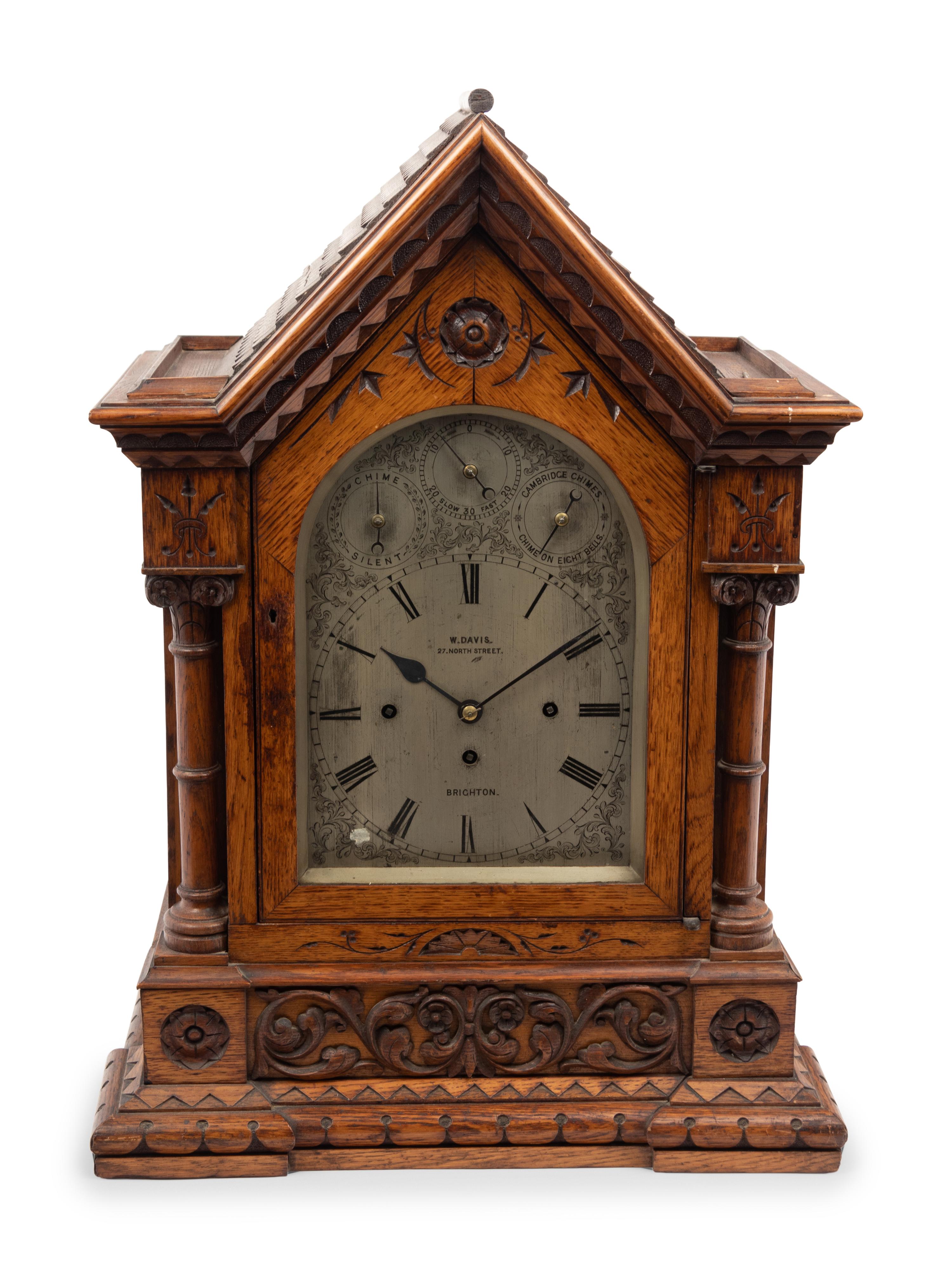An English Oak Bracket Clock