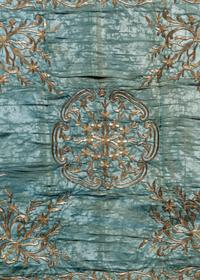 Two Metallic Thread Embroidered Panels