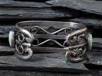Navajo Silver and Turquoise Cuff Bracelet