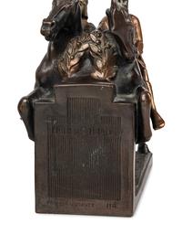 A Pair of Bronze Figural Bookends
