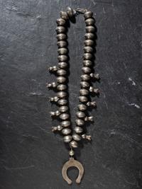 Navajo Large Silver Squash Blossom Necklace