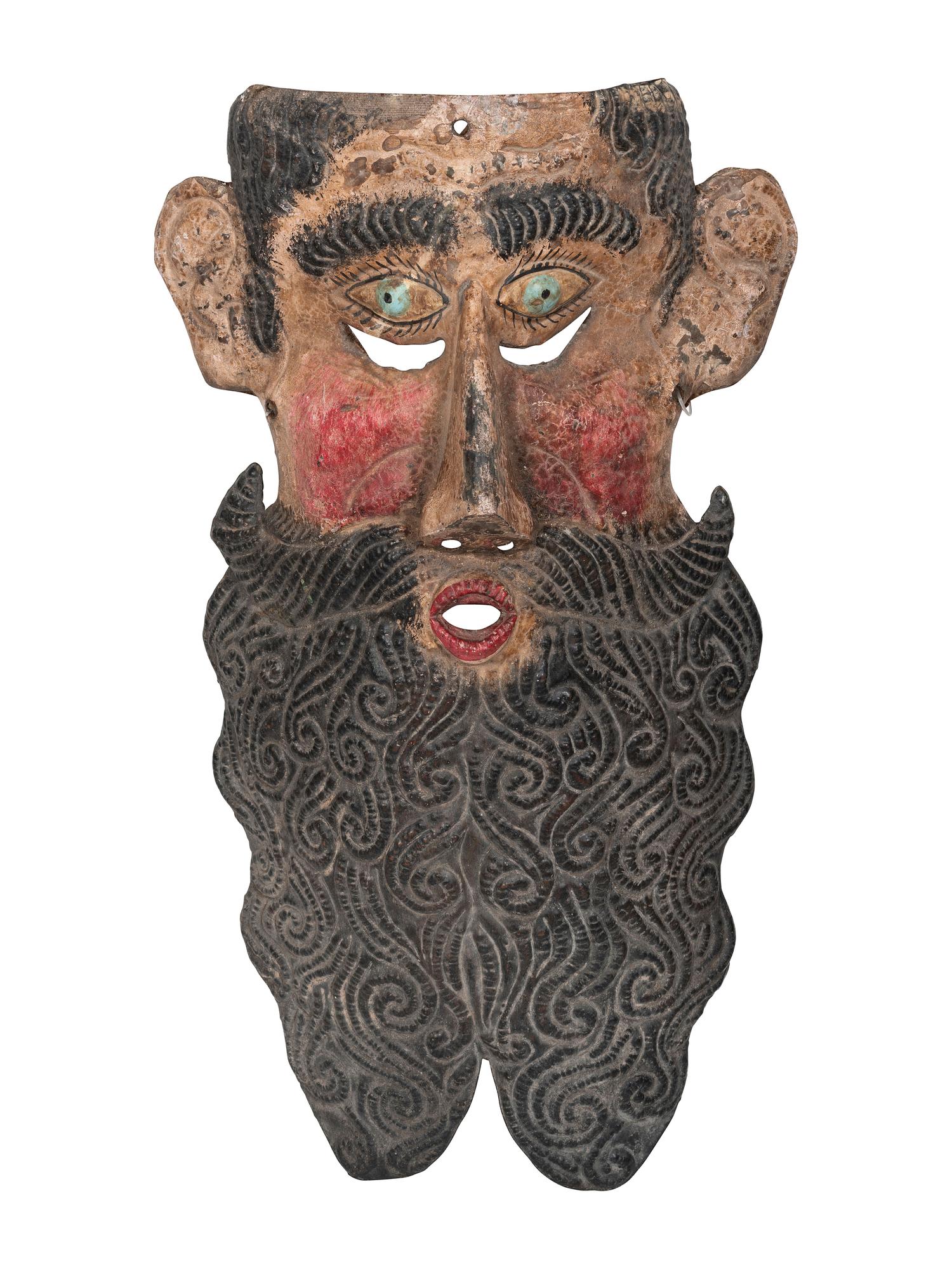 Four Mexican Copper Festival Masks