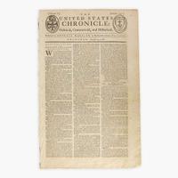 [Hamilton, Alexander] [Constitution] The United States Chronicle: Political, Commercial, and Historical