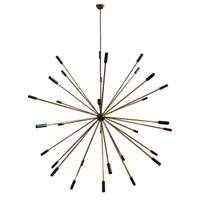 A Stilnovo Brass Sputnik Chandelier 50" W x 50" D x 63" H — Italy, Mid-20th Century