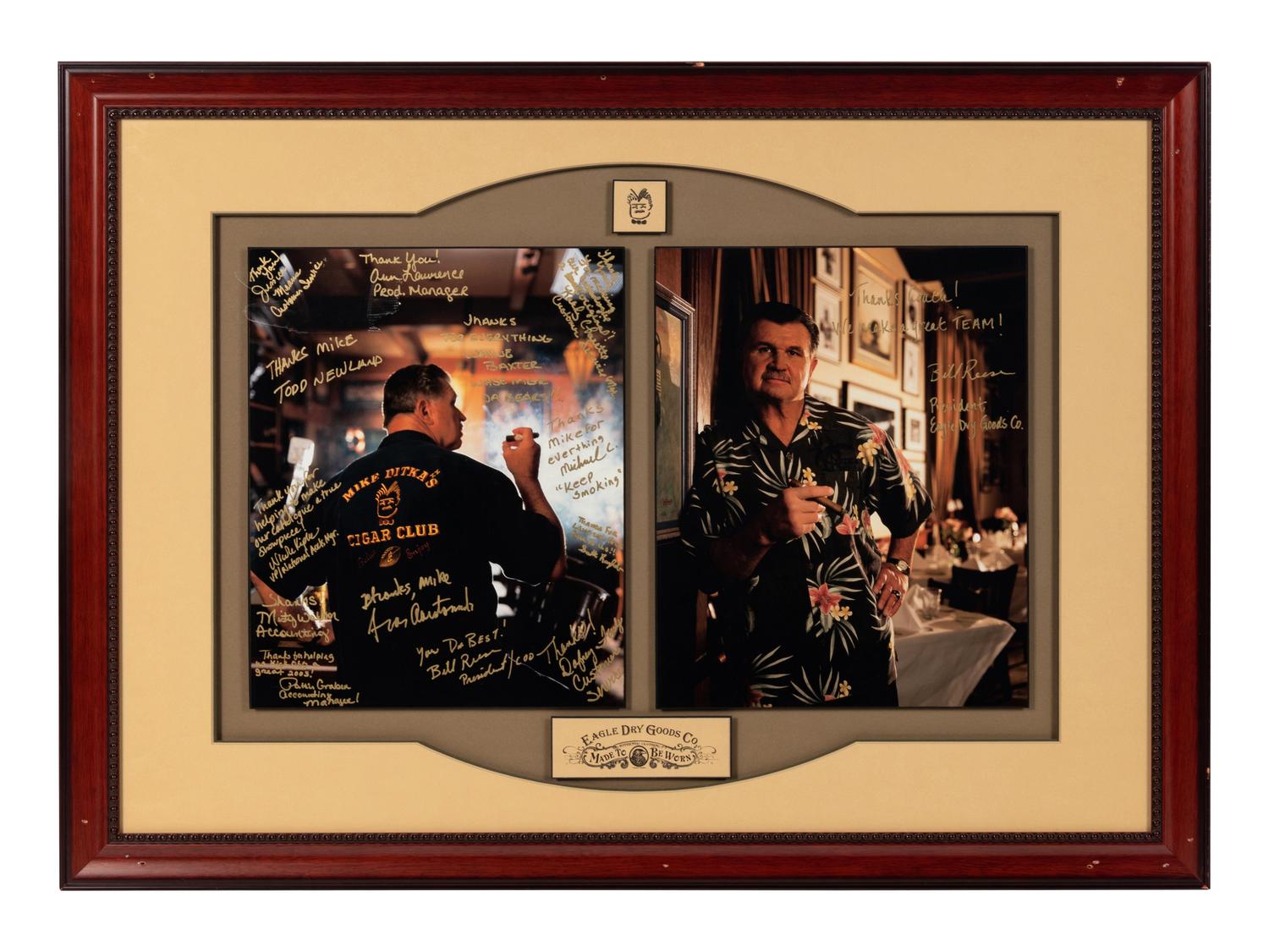 A Pair of Artworks Gifted to Mike Ditka Formerly Displayed at Mike Ditka’s Restaurant