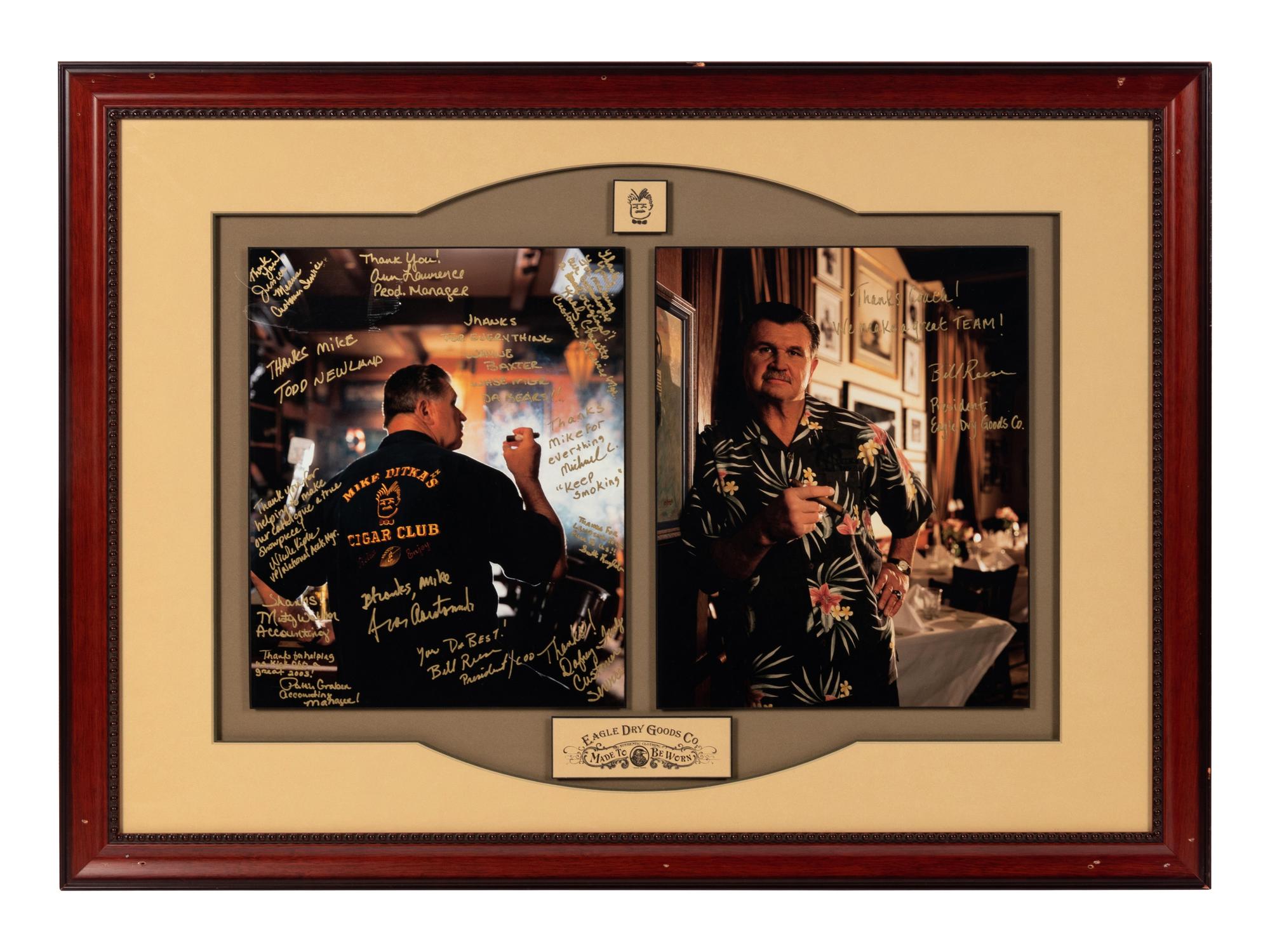 A Pair of Artworks Gifted to Mike Ditka Formerly Displayed at Mike Ditka’s Restaurant