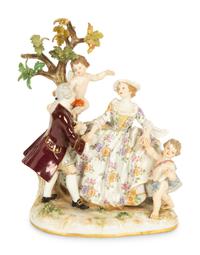 A Meissen Porcelain Figural Group — 19th Century