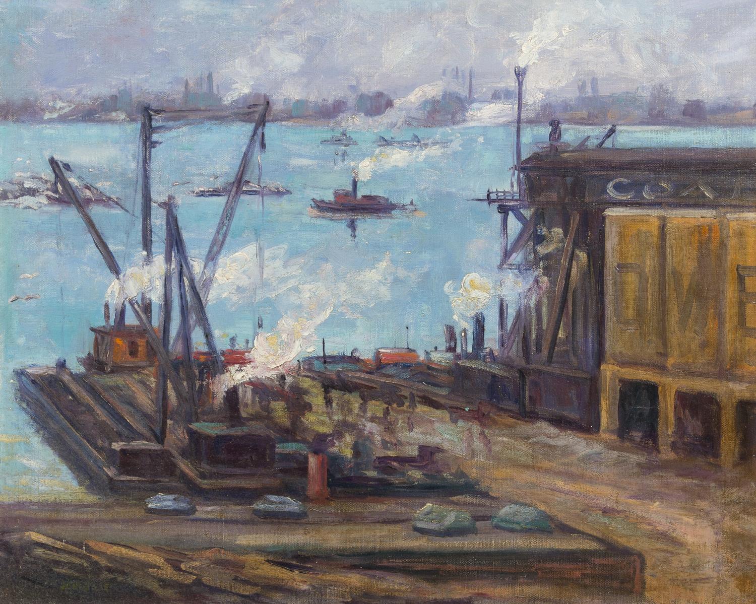 Jonas Lie, (American, 1880-1940), New York Harbor