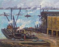 Jonas Lie, (American, 1880-1940), New York Harbor