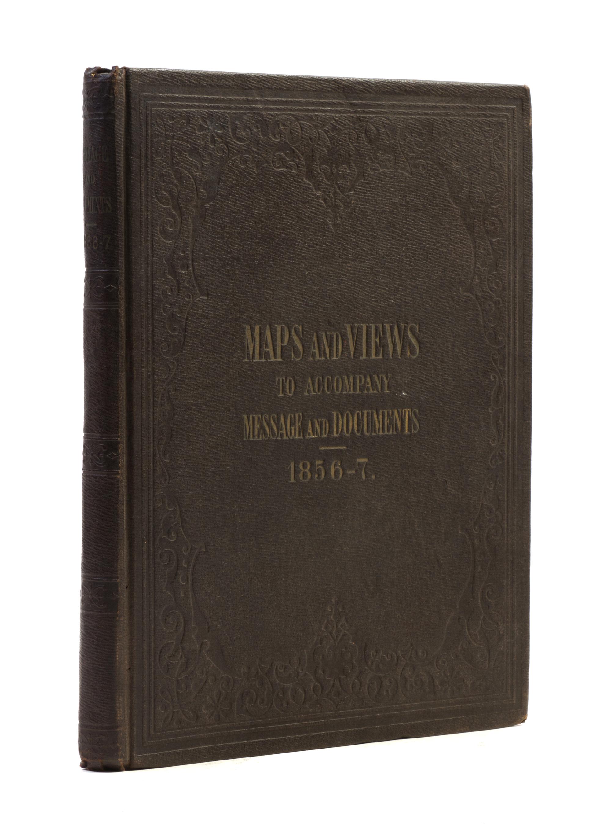 (MAPS, U.S. GOVERNMENT) WINTHROP, ROBERT C. Message from the President. Part III. Washington, 1856. Signed by Winthrop.